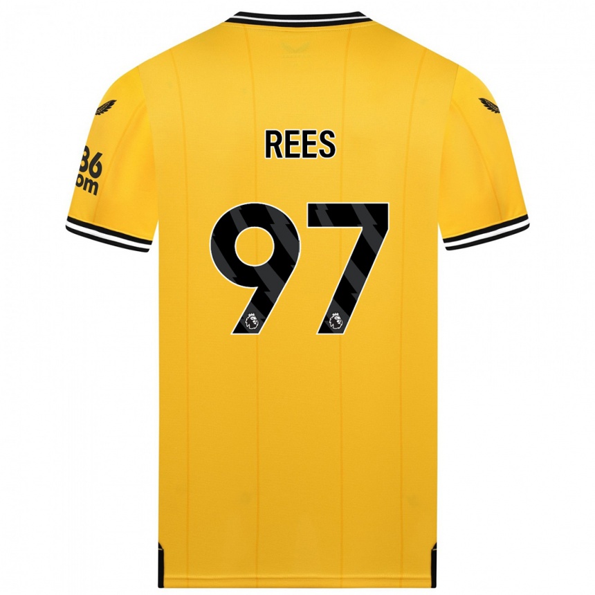 Niño Fútbol Camiseta Mason Rees #97 Amarillo 1ª Equipación 2023/24 Perú