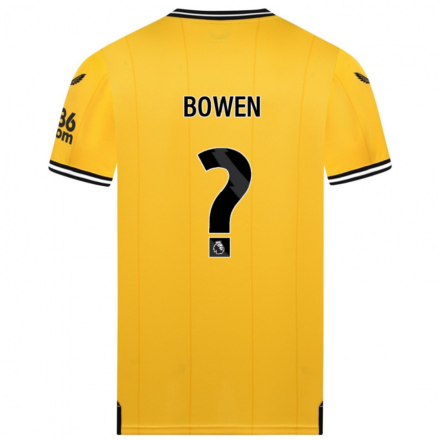 Niño Fútbol Camiseta Reiss Bowen #0 Amarillo 1ª Equipación 2023/24 Perú