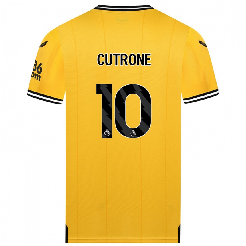 Niño Fútbol Camiseta Patrick Cutrone #10 Amarillo 1ª Equipación 2023/24 Perú