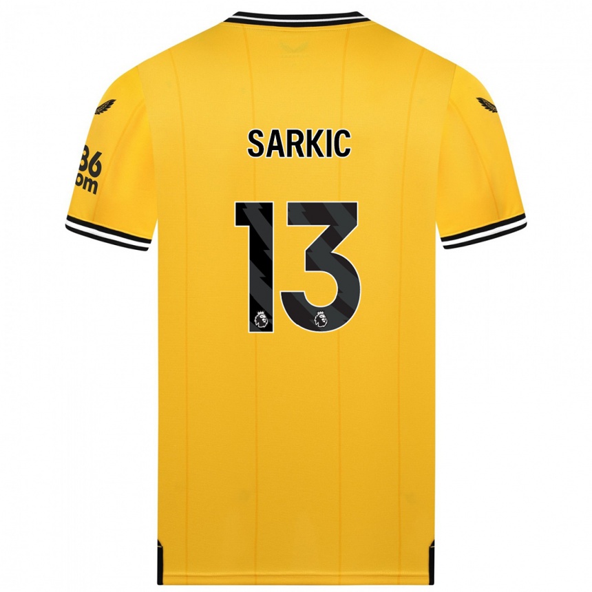 Niño Fútbol Camiseta Matija Sarkic #13 Amarillo 1ª Equipación 2023/24 Perú