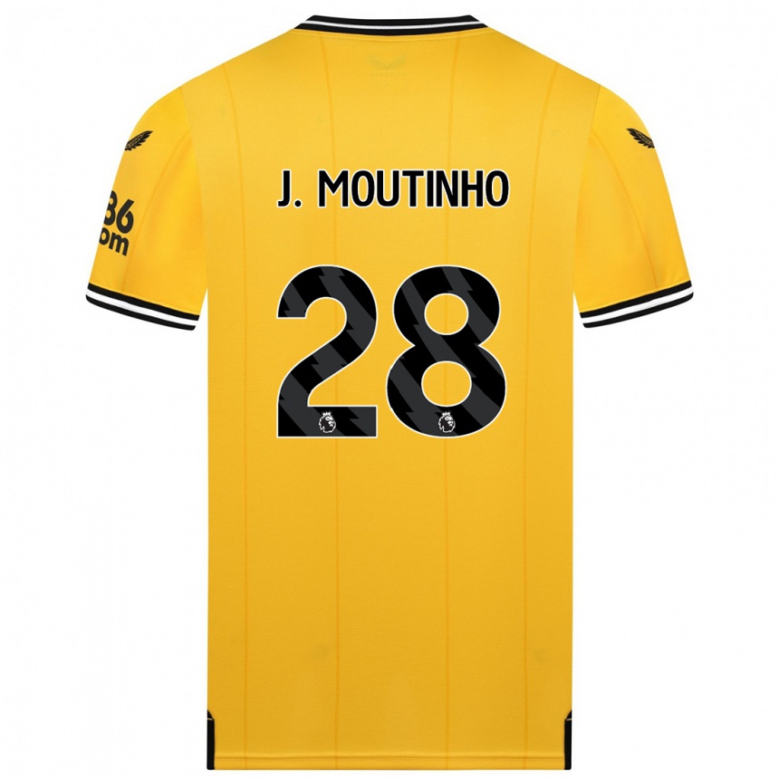 Niño Fútbol Camiseta Joao Moutinho #28 Amarillo 1ª Equipación 2023/24 Perú