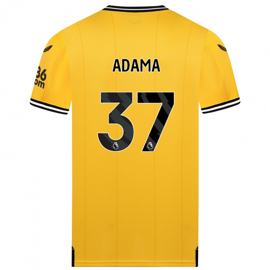 Niño Fútbol Camiseta Adama Traore #37 Amarillo 1ª Equipación 2023/24 Perú