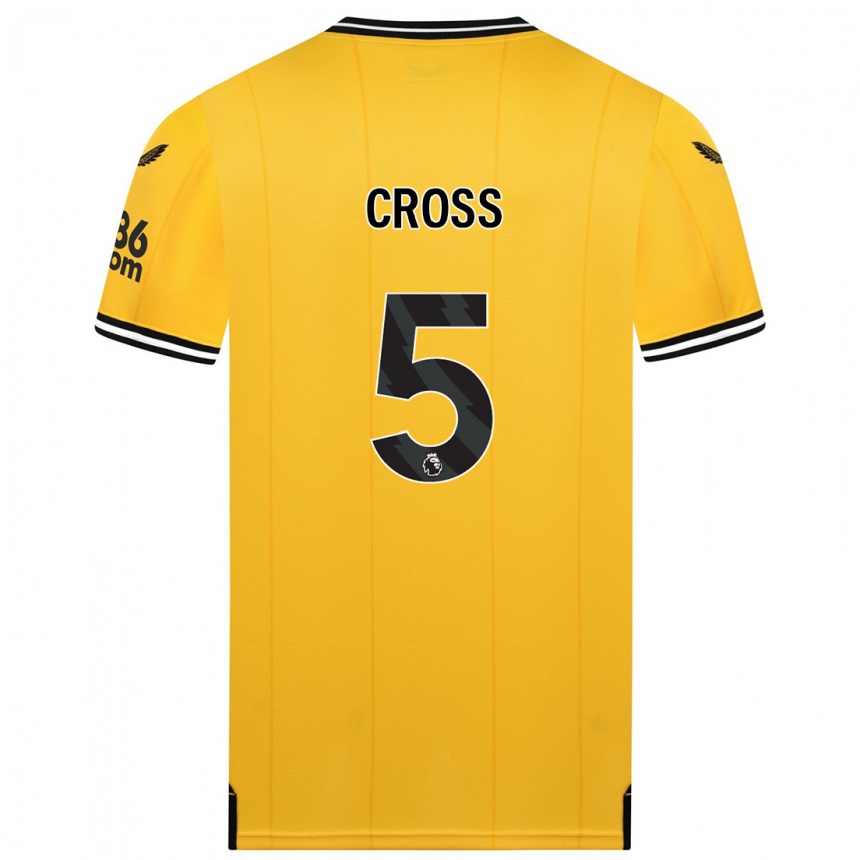 Niño Fútbol Camiseta Emma Cross #5 Amarillo 1ª Equipación 2023/24 Perú