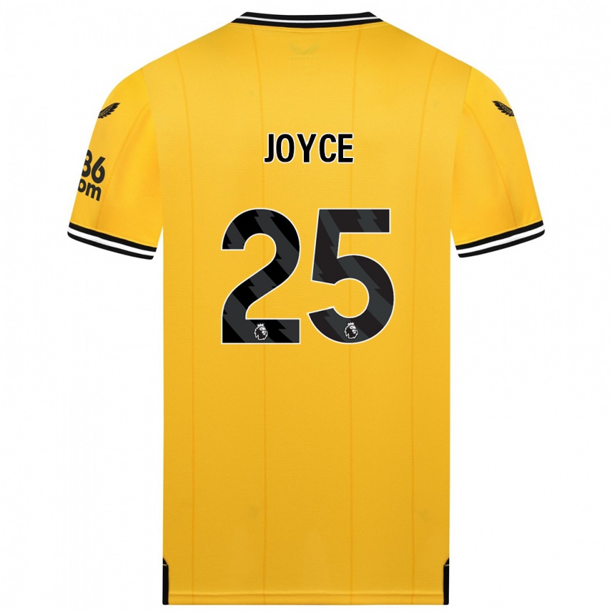 Niño Fútbol Camiseta Leonie Joyce #25 Amarillo 1ª Equipación 2023/24 Perú