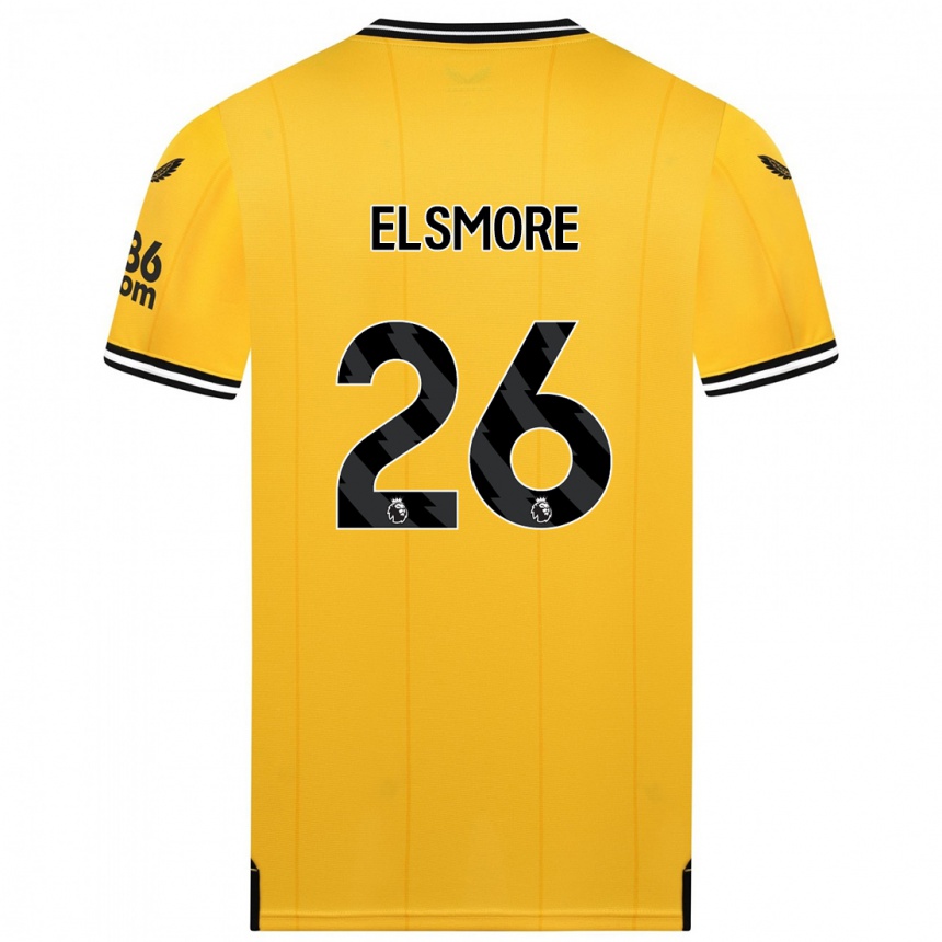 Niño Fútbol Camiseta Ria Elsmore #26 Amarillo 1ª Equipación 2023/24 Perú