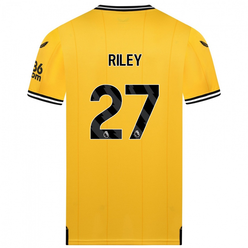 Niño Fútbol Camiseta Lauren Riley #27 Amarillo 1ª Equipación 2023/24 Perú