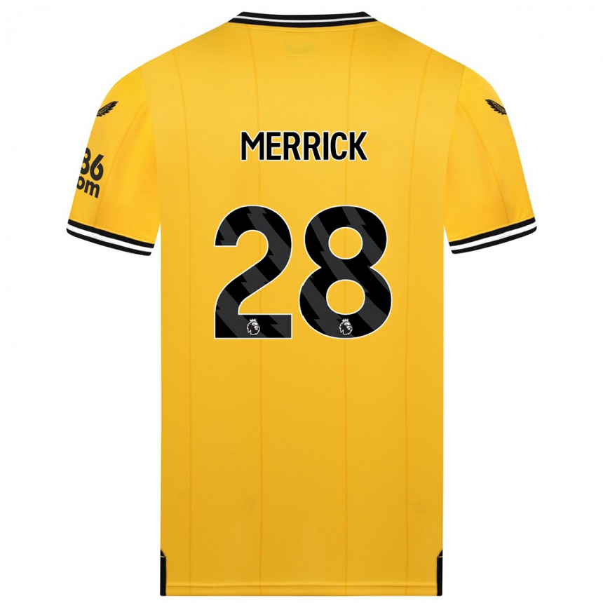 Niño Fútbol Camiseta Beth Merrick #28 Amarillo 1ª Equipación 2023/24 Perú