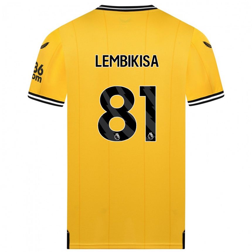 Niño Fútbol Camiseta Dexter Lembikisa #81 Amarillo 1ª Equipación 2023/24 Perú