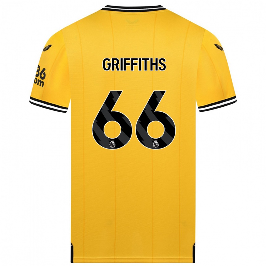 Niño Fútbol Camiseta Harvey Griffiths #66 Amarillo 1ª Equipación 2023/24 Perú