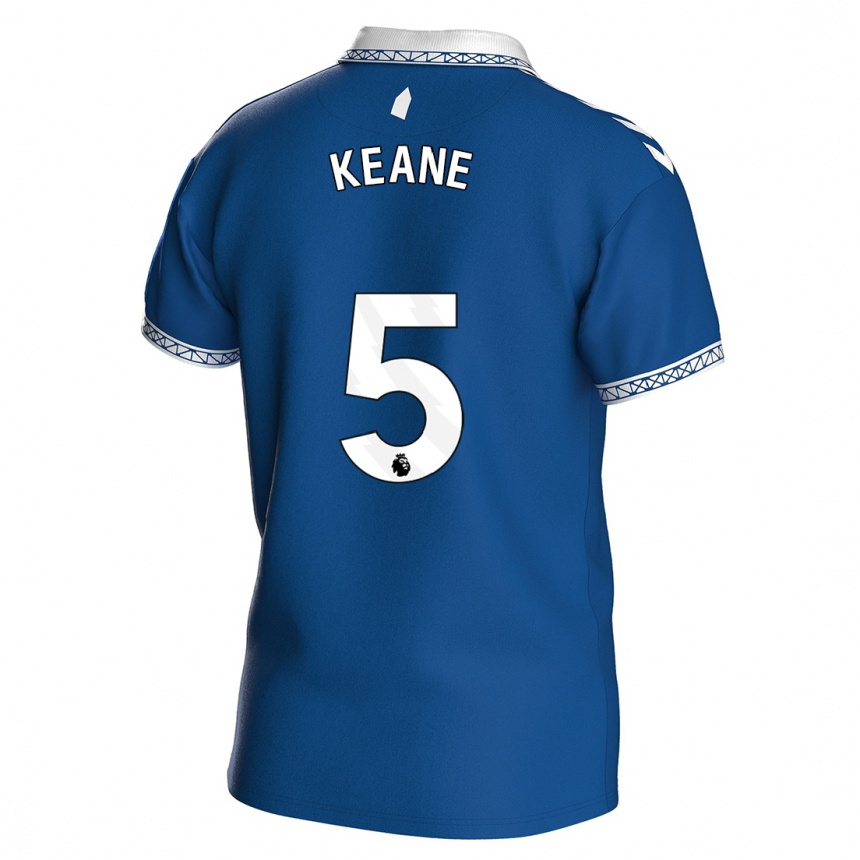 Niño Fútbol Camiseta Michael Keane #5 Azul Real 1ª Equipación 2023/24 Perú