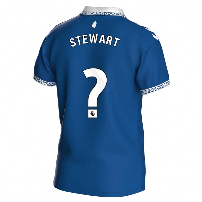 Niño Fútbol Camiseta Jak Stewart #0 Azul Real 1ª Equipación 2023/24 Perú