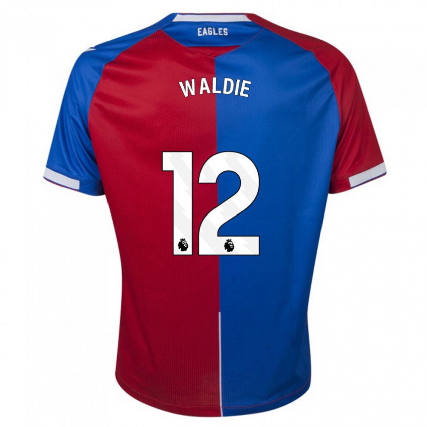 Niño Fútbol Camiseta Lizzie Waldie #12 Rojo Azul 1ª Equipación 2023/24 Perú