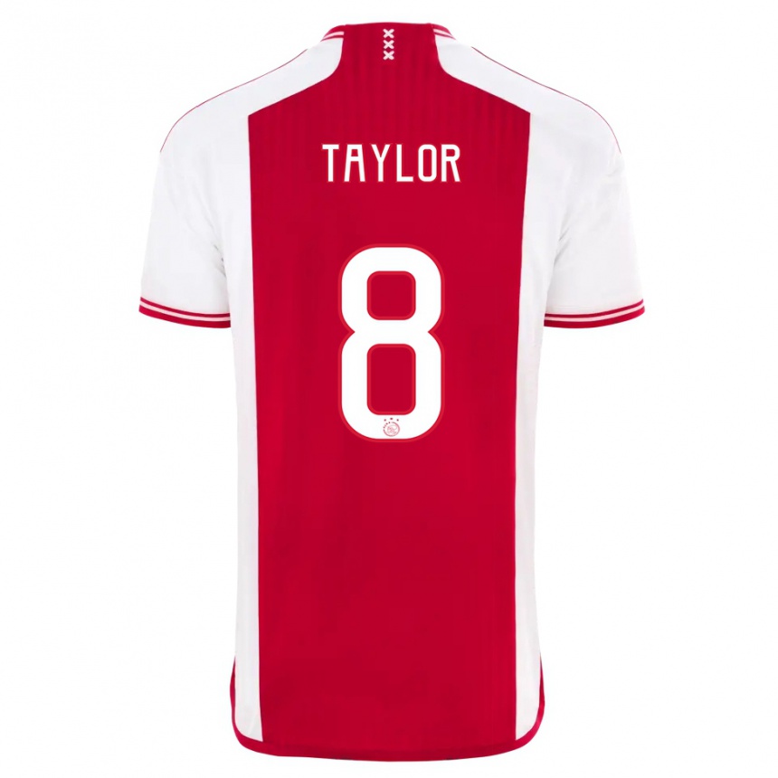 Niño Fútbol Camiseta Kenneth Taylor #8 Rojo Blanco 1ª Equipación 2023/24 Perú