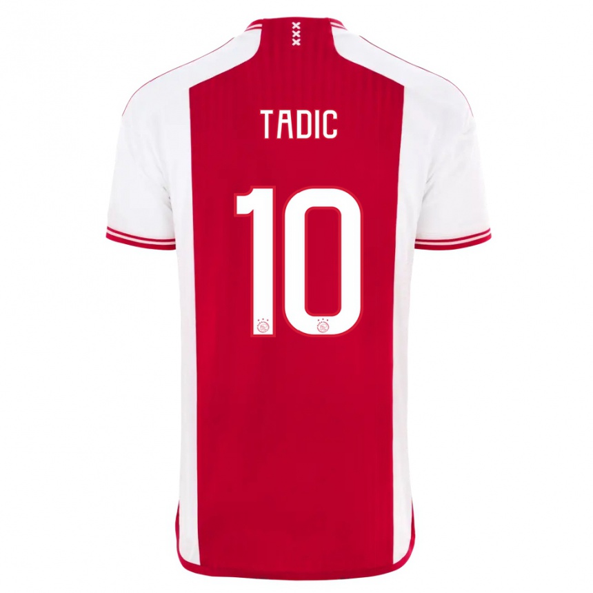 Niño Fútbol Camiseta Dusan Tadic #10 Rojo Blanco 1ª Equipación 2023/24 Perú