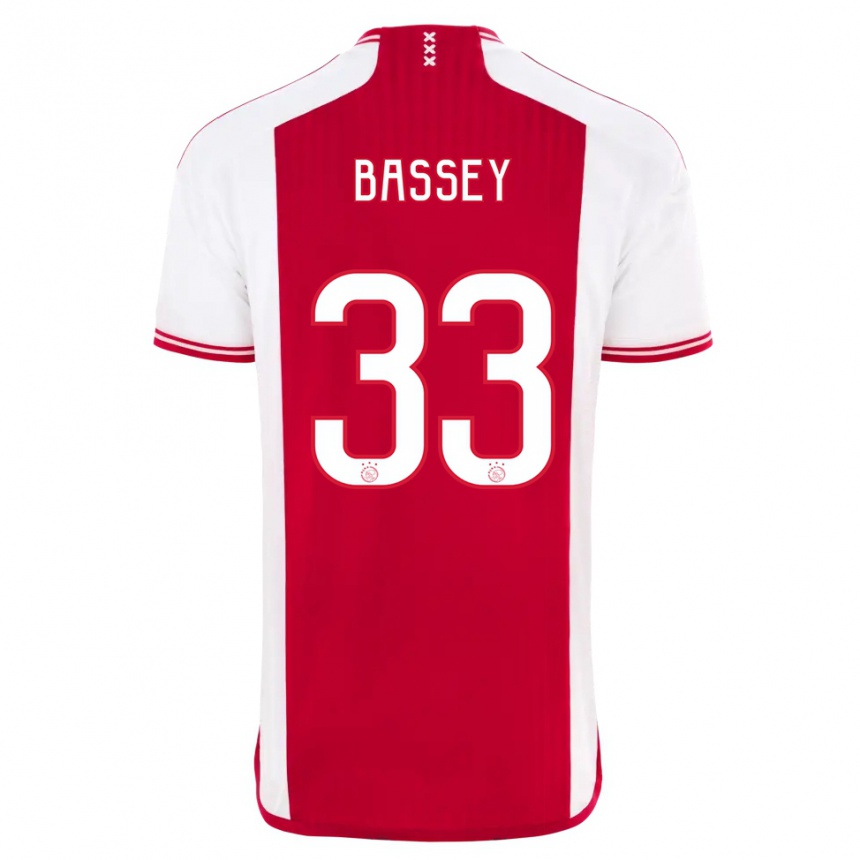 Niño Fútbol Camiseta Calvin Bassey #33 Rojo Blanco 1ª Equipación 2023/24 Perú