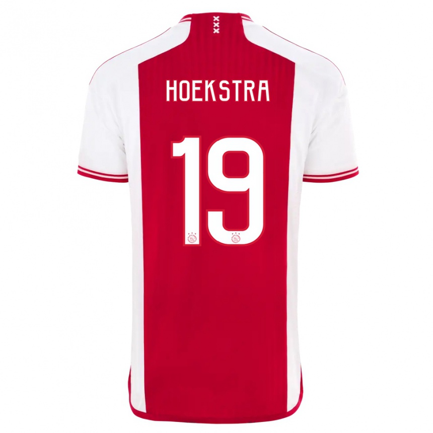 Niño Fútbol Camiseta Tiny Hoekstra #19 Rojo Blanco 1ª Equipación 2023/24 Perú