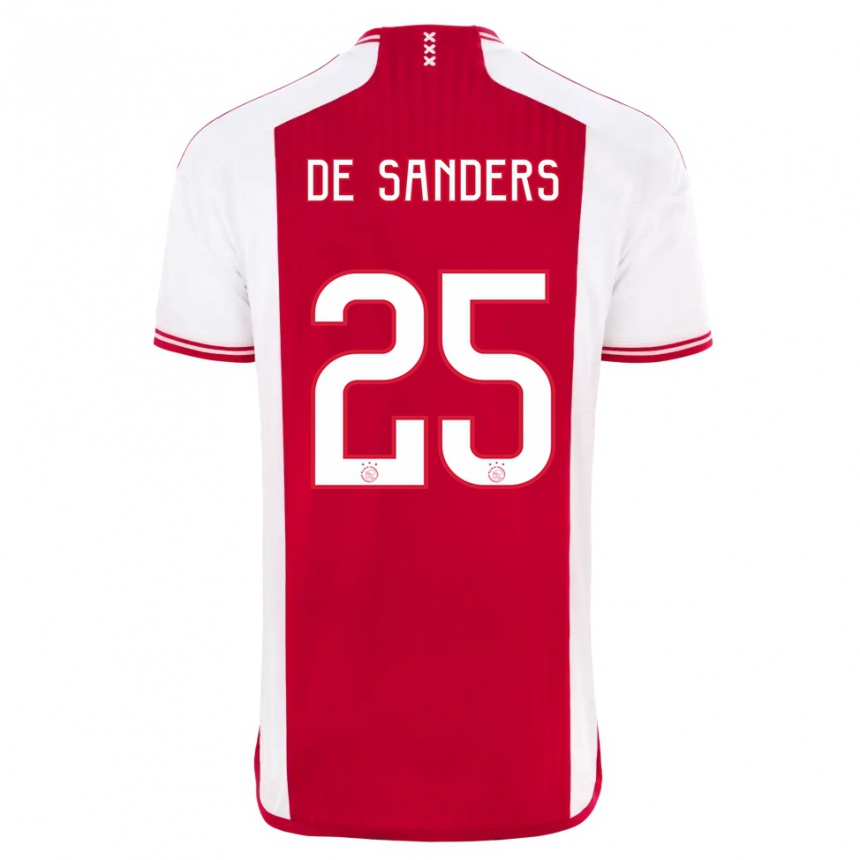 Niño Fútbol Camiseta Kay-Lee De Sanders #25 Rojo Blanco 1ª Equipación 2023/24 Perú