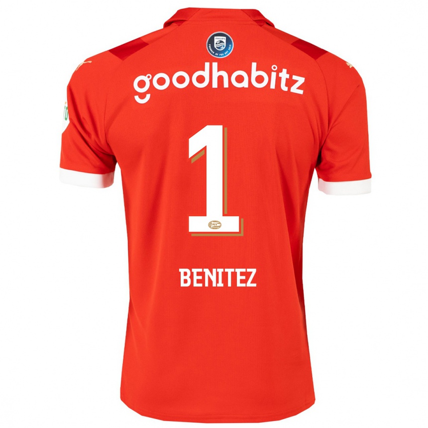 Niño Fútbol Camiseta Walter Benítez #1 Rojo 1ª Equipación 2023/24 Perú