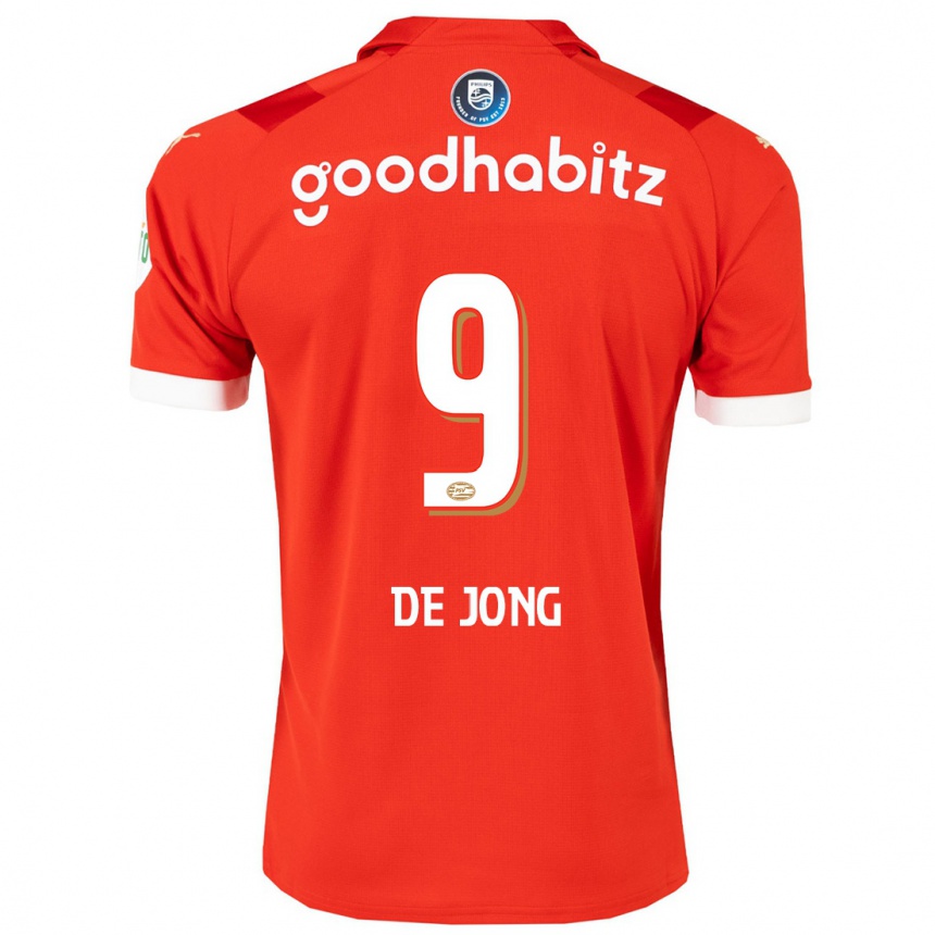 Niño Fútbol Camiseta Luuk De Jong #9 Rojo 1ª Equipación 2023/24 Perú