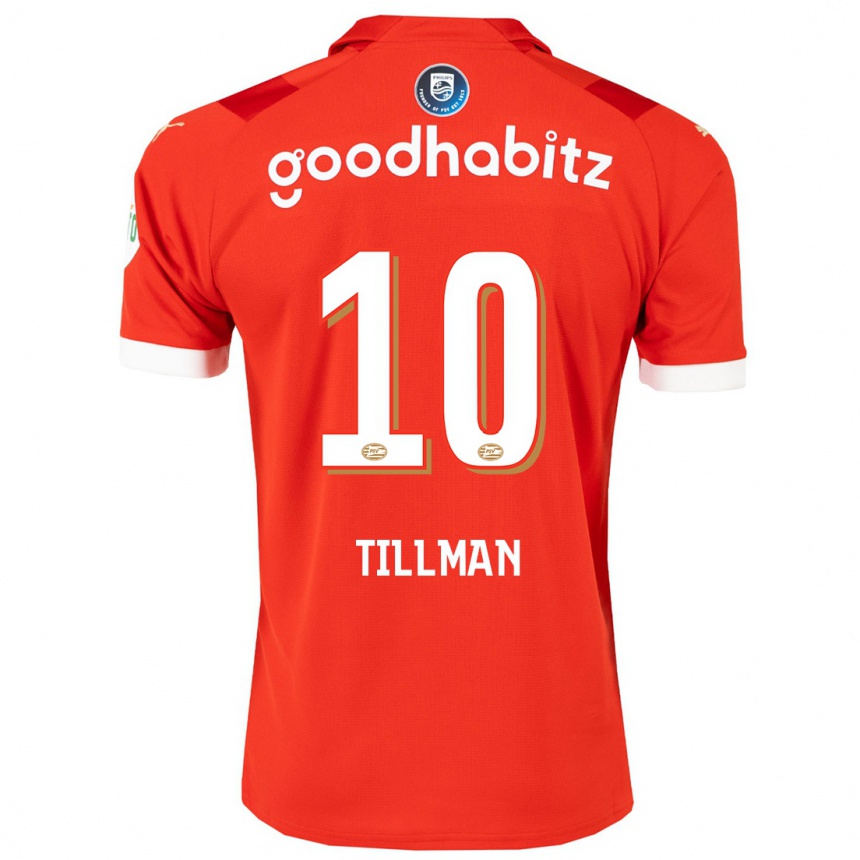 Niño Fútbol Camiseta Malik Tillman #10 Rojo 1ª Equipación 2023/24 Perú