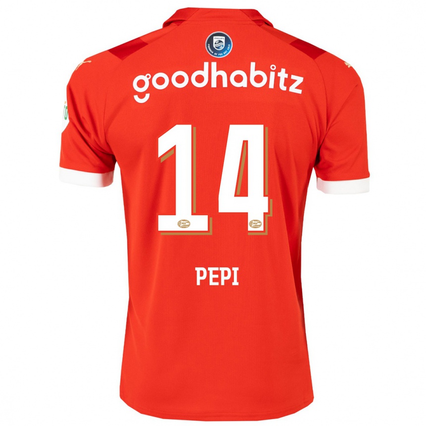 Niño Fútbol Camiseta Ricardo Pepi #14 Rojo 1ª Equipación 2023/24 Perú