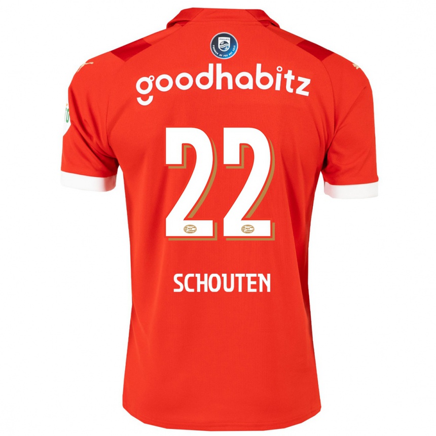 Niño Fútbol Camiseta Jerdy Schouten #22 Rojo 1ª Equipación 2023/24 Perú