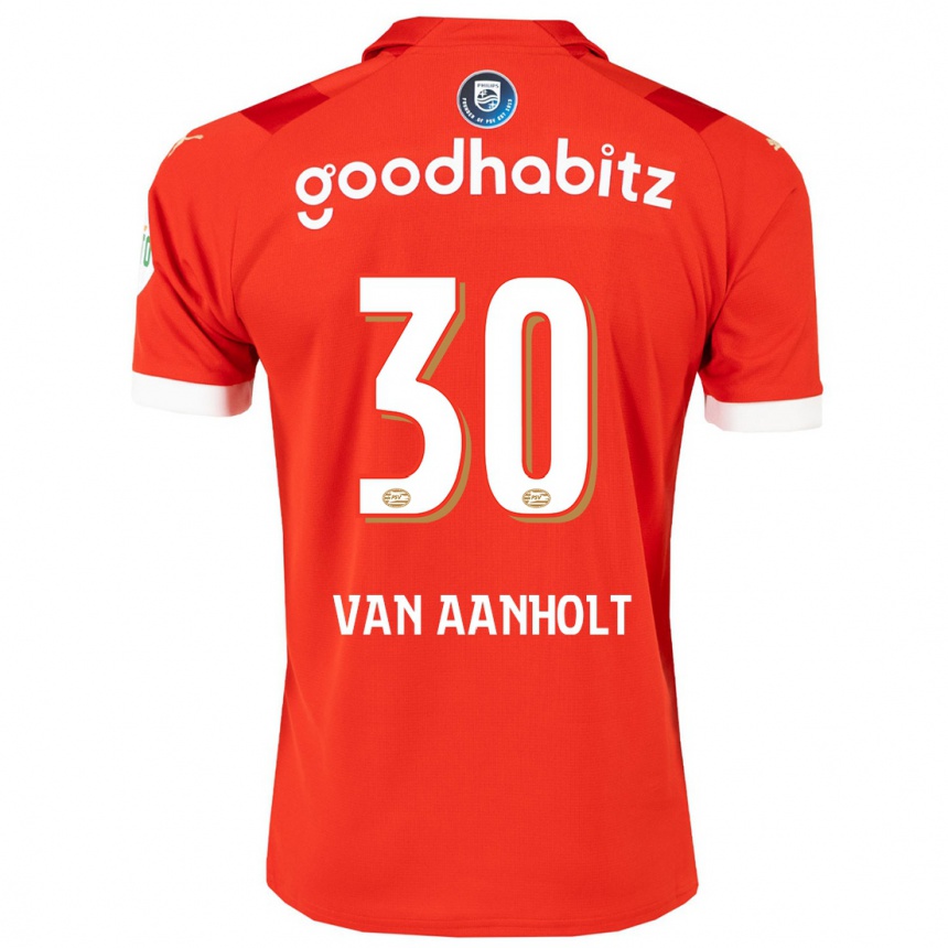 Niño Fútbol Camiseta Patrick Van Aanholt #30 Rojo 1ª Equipación 2023/24 Perú