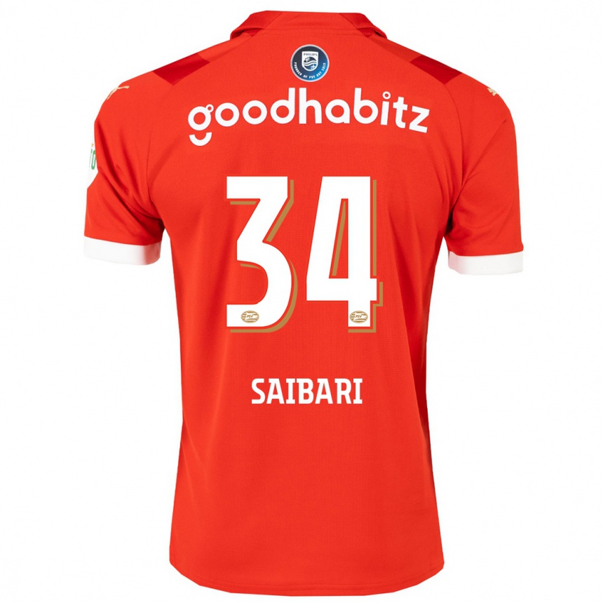 Niño Fútbol Camiseta Ismael Saibari #34 Rojo 1ª Equipación 2023/24 Perú