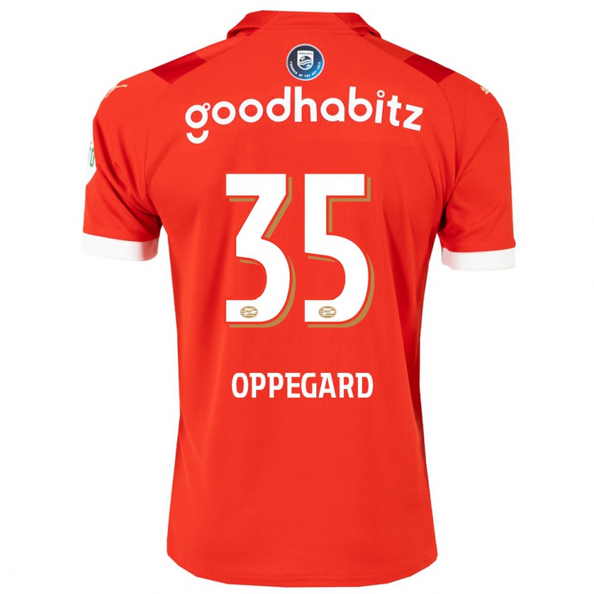 Niño Fútbol Camiseta Fredrik Oppegard #35 Rojo 1ª Equipación 2023/24 Perú