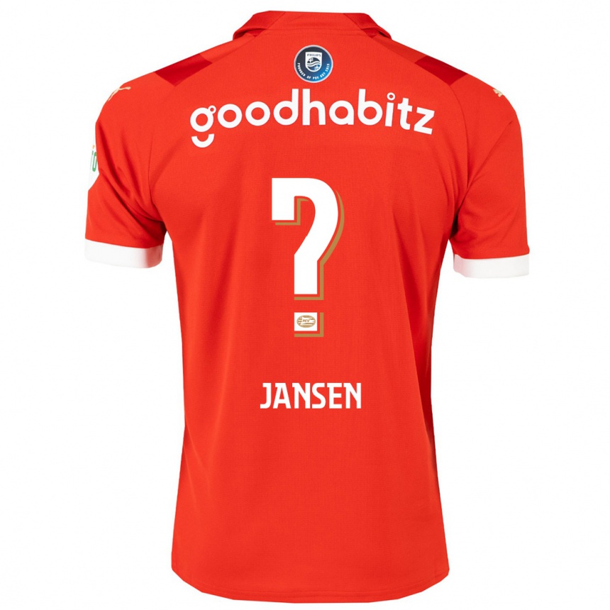 Niño Fútbol Camiseta Koen Jansen #0 Rojo 1ª Equipación 2023/24 Perú