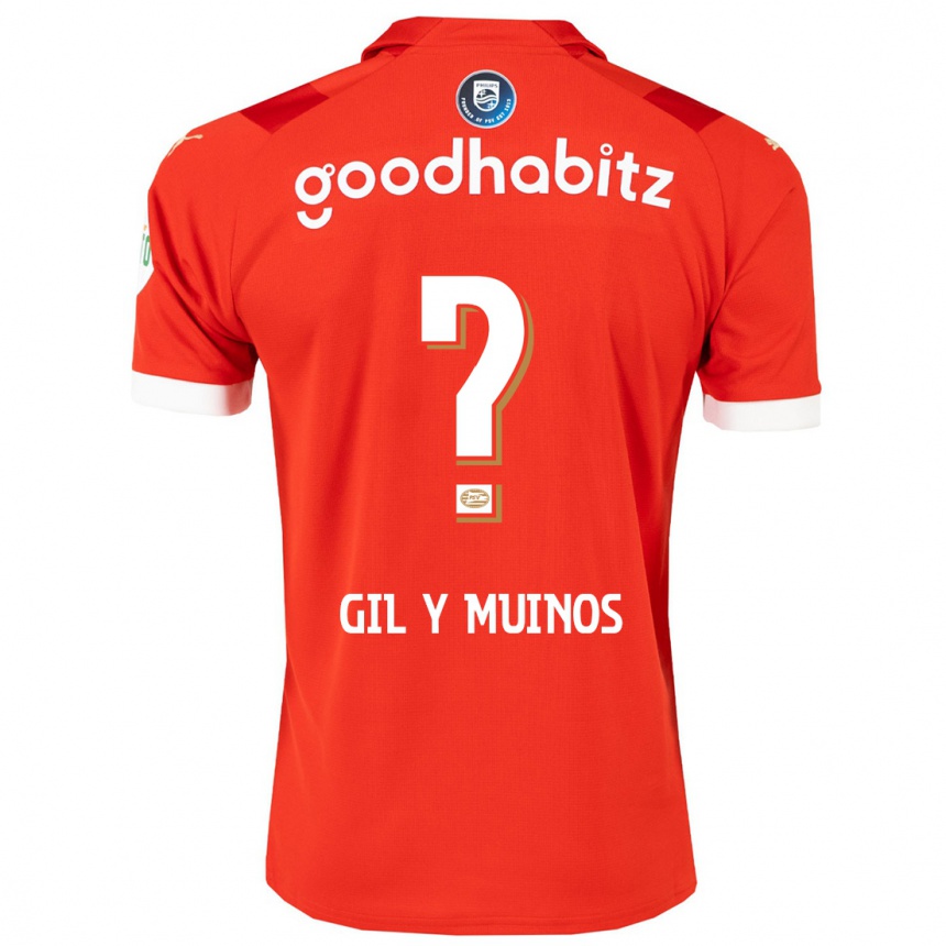 Niño Fútbol Camiseta Yaël Gil Y Muiños #0 Rojo 1ª Equipación 2023/24 Perú