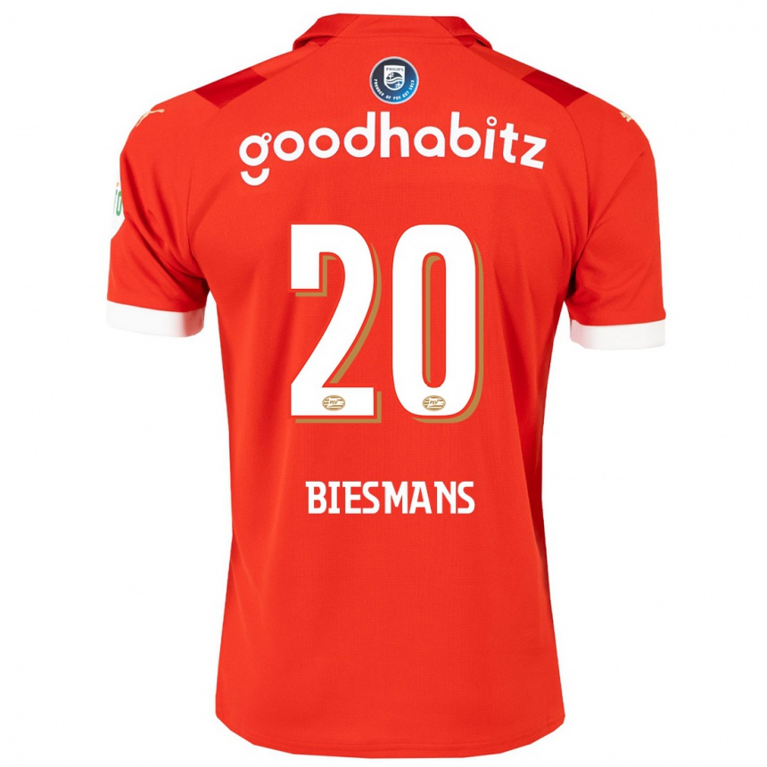 Niño Fútbol Camiseta Julie Biesmans #20 Rojo 1ª Equipación 2023/24 Perú