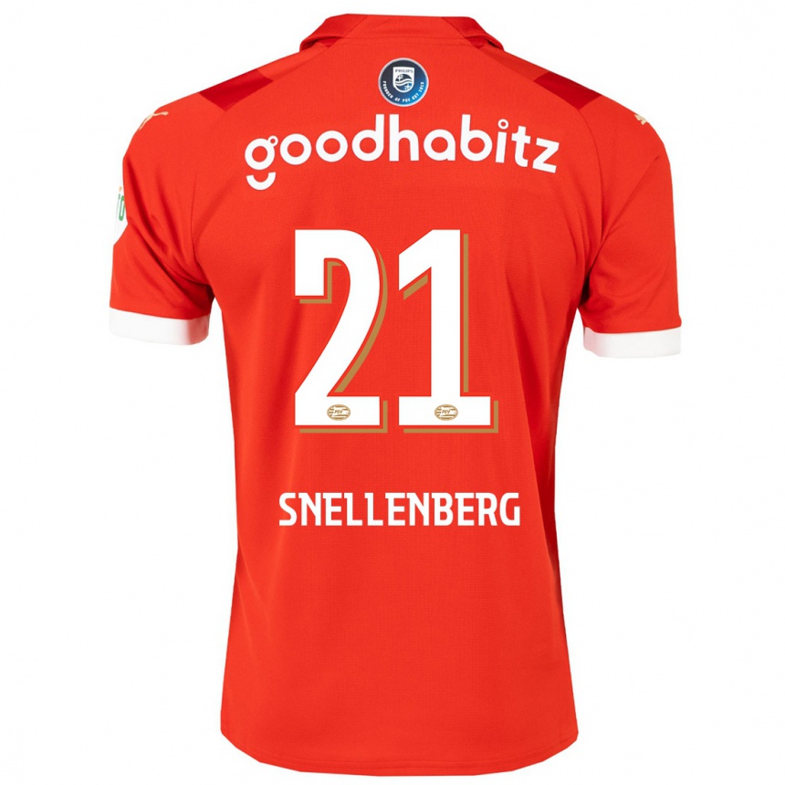 Niño Fútbol Camiseta Maxime Snellenberg #21 Rojo 1ª Equipación 2023/24 Perú