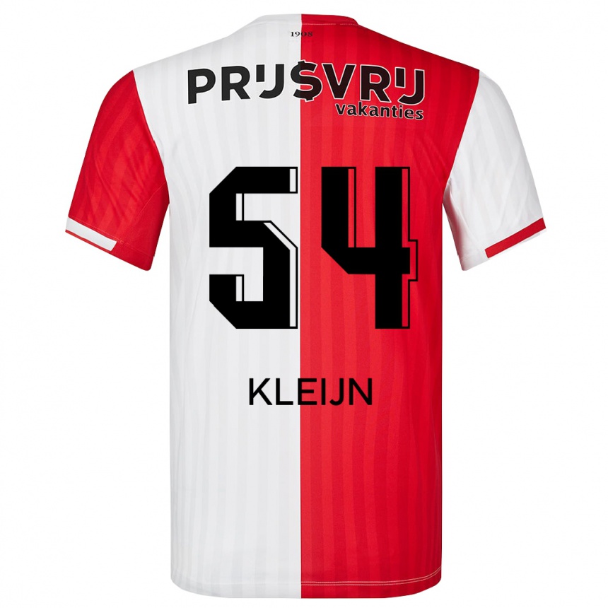 Niño Fútbol Camiseta Mike Kleijn #54 Rojo Blanco 1ª Equipación 2023/24 Perú