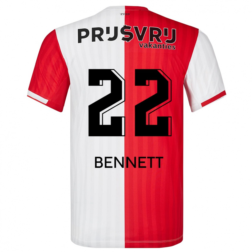 Niño Fútbol Camiseta Walter Bennett #22 Rojo Blanco 1ª Equipación 2023/24 Perú