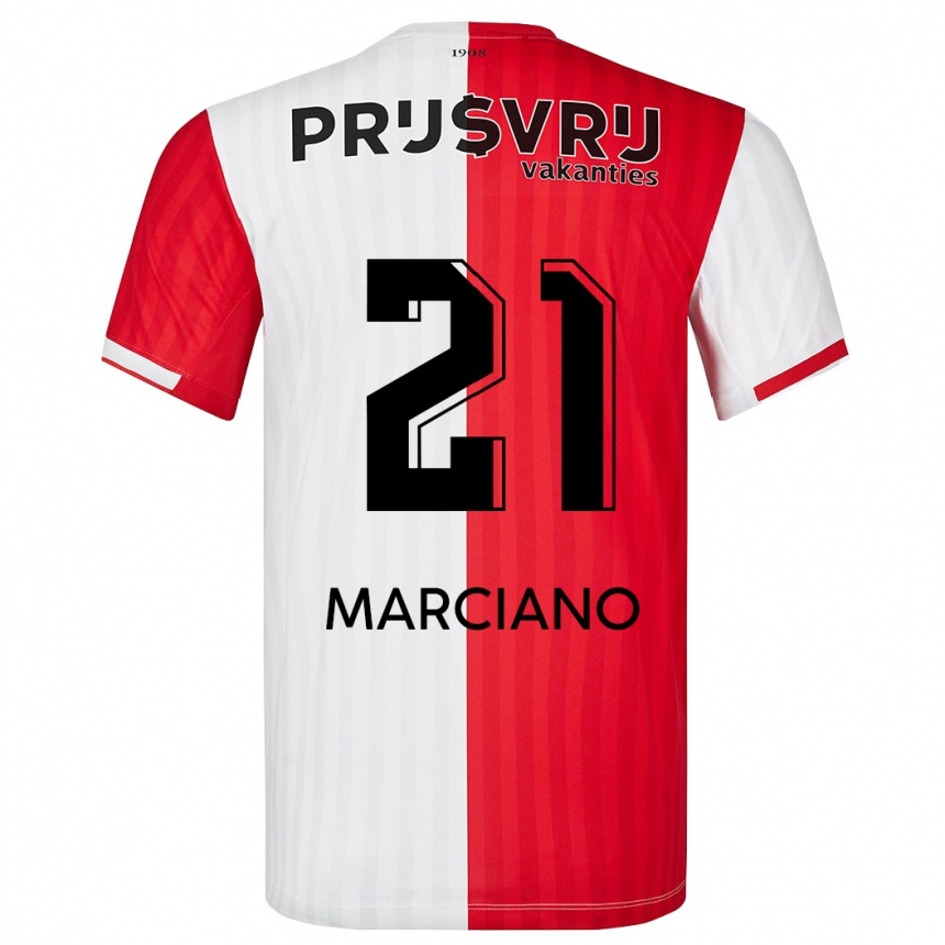 Niño Fútbol Camiseta Ofir Marciano #21 Rojo Blanco 1ª Equipación 2023/24 Perú