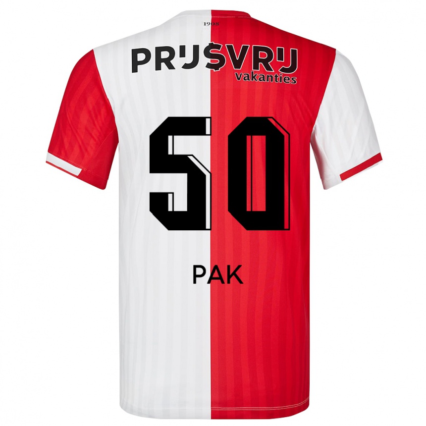 Niño Fútbol Camiseta Sam Pak #50 Rojo Blanco 1ª Equipación 2023/24 Perú