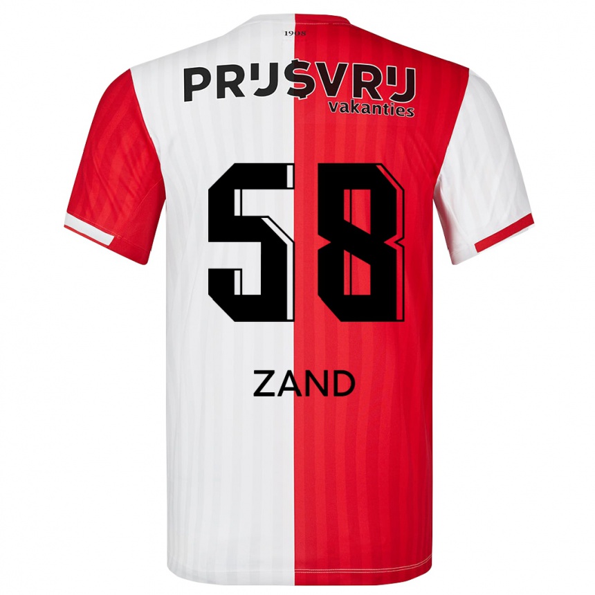 Niño Fútbol Camiseta Shiloht Zand #58 Rojo Blanco 1ª Equipación 2023/24 Perú