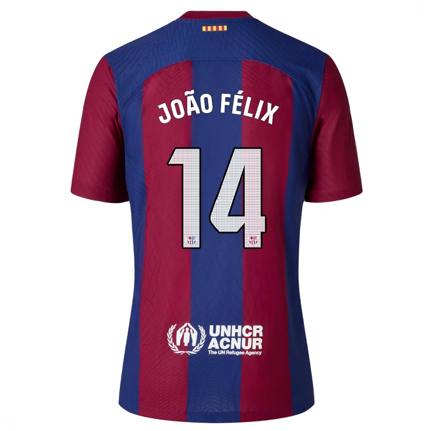 Niño Fútbol Camiseta Joao Felix #14 Rojo Azul 1ª Equipación 2023/24 Perú