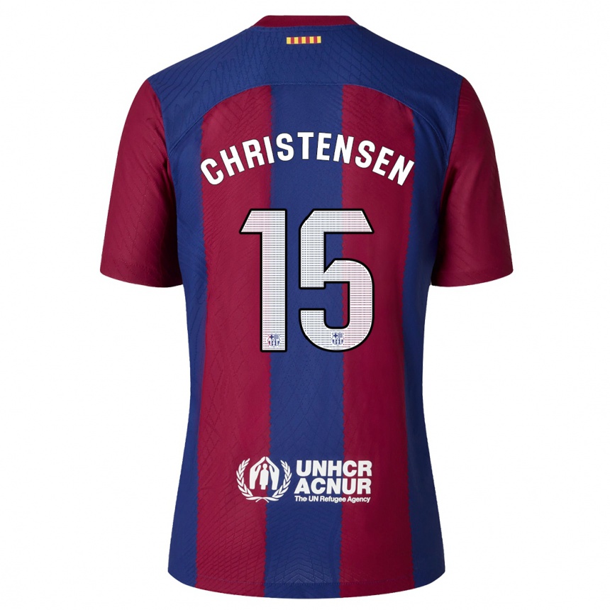 Niño Fútbol Camiseta Andreas Christensen #15 Rojo Azul 1ª Equipación 2023/24 Perú