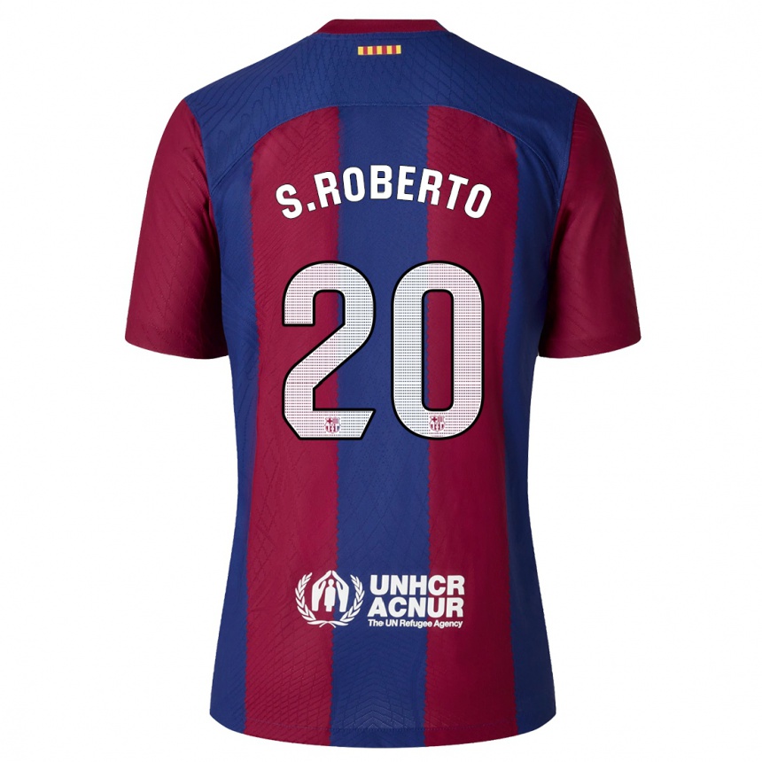 Niño Fútbol Camiseta Sergi Roberto #20 Rojo Azul 1ª Equipación 2023/24 Perú