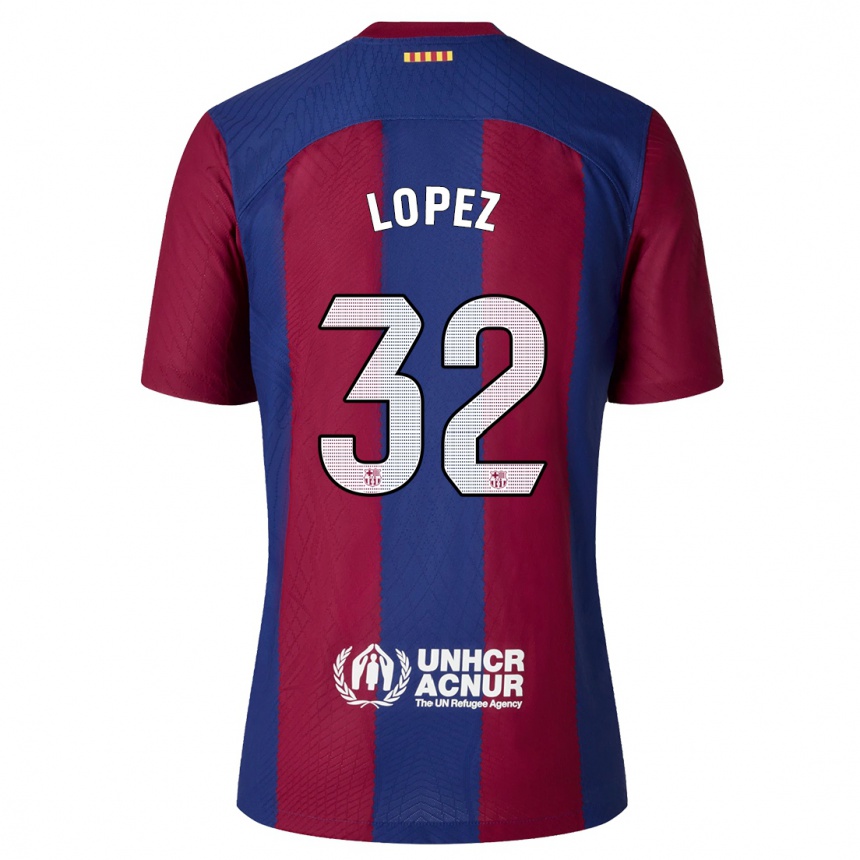 Niño Fútbol Camiseta Fermin Lopez #32 Rojo Azul 1ª Equipación 2023/24 Perú