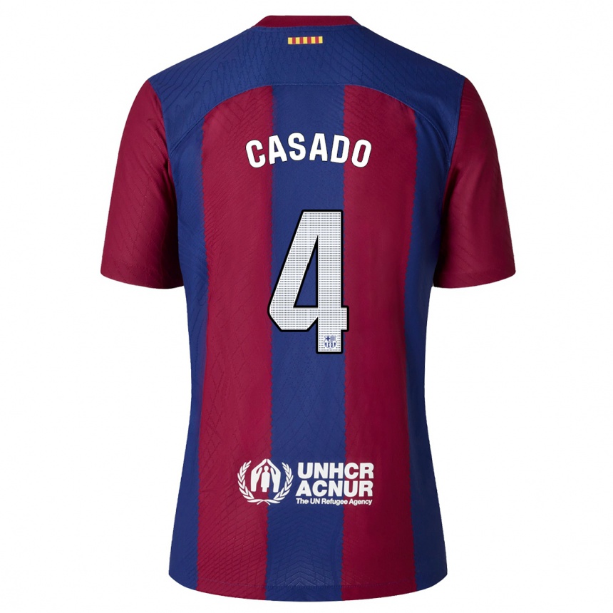 Niño Fútbol Camiseta Marc Casado #4 Rojo Azul 1ª Equipación 2023/24 Perú