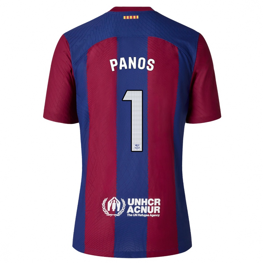 Niño Fútbol Camiseta Sandra Panos #1 Rojo Azul 1ª Equipación 2023/24 Perú