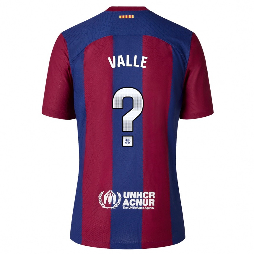 Niño Fútbol Camiseta Alex Valle #0 Rojo Azul 1ª Equipación 2023/24 Perú