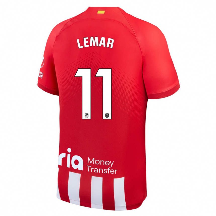 Niño Fútbol Camiseta Thomas Lemar #11 Rojo Blanco 1ª Equipación 2023/24 Perú