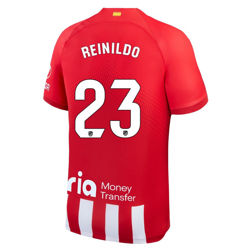 Niño Fútbol Camiseta Reinildo Mandava #23 Rojo Blanco 1ª Equipación 2023/24 Perú