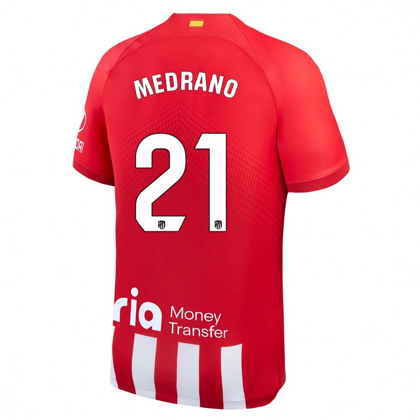 Niño Fútbol Camiseta Fernando Medrano #21 Rojo Blanco 1ª Equipación 2023/24 Perú