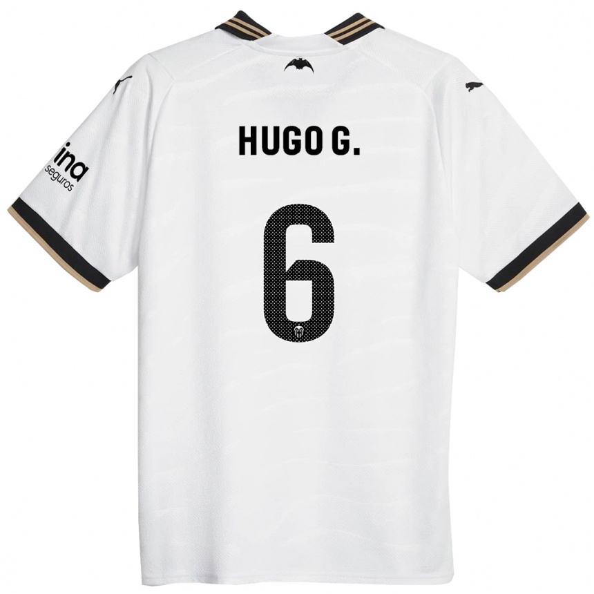 Niño Fútbol Camiseta Hugo Guillamón #6 Blanco 1ª Equipación 2023/24 Perú