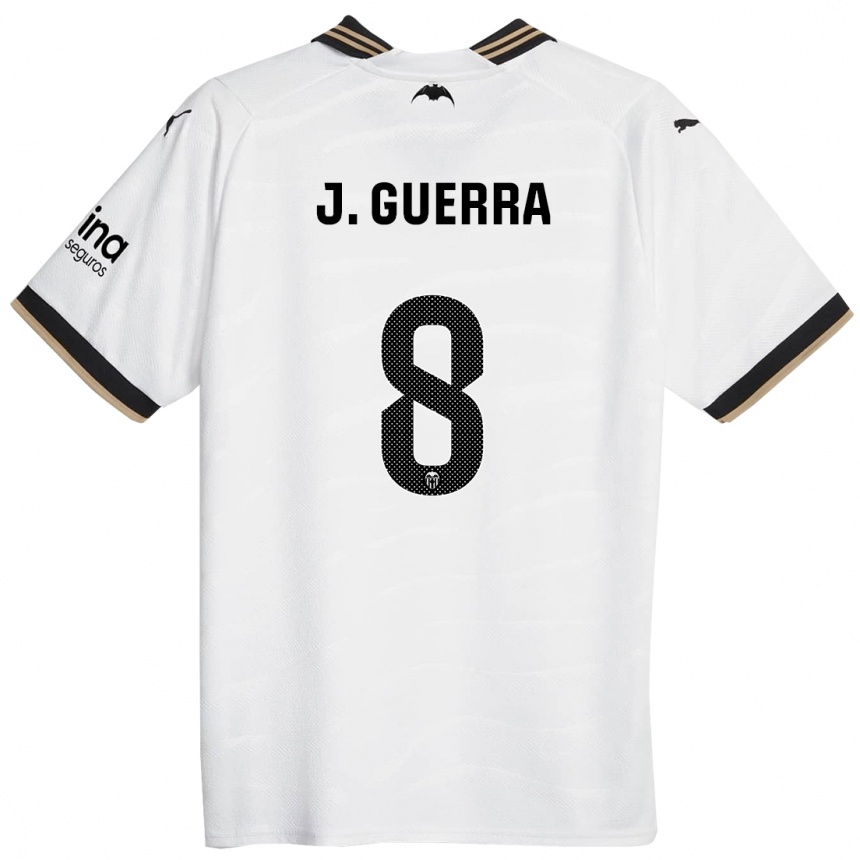 Niño Fútbol Camiseta Javi Guerra #8 Blanco 1ª Equipación 2023/24 Perú